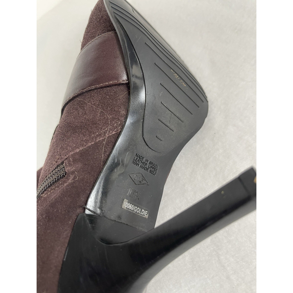 Y2K Brown Suede Leather Boots Guess By Marciano 10 Pointy Toe Sexy Stiletto - Picture 8 of 16